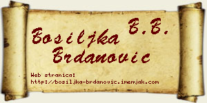 Bosiljka Brdanović vizit kartica